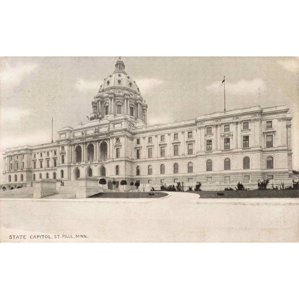 Vtg 1908 St Paul MN State Capitol RPPC Postcard Pearson-Ullberg VG Used - Picture 1 of 2